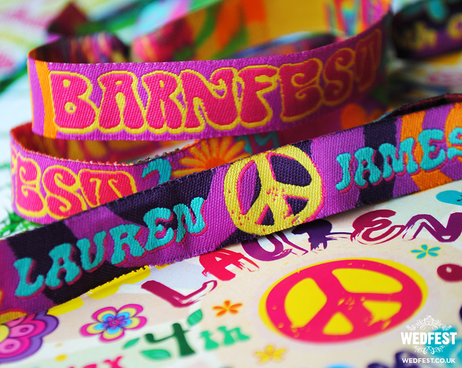 hippie boho wedding festival wristbands