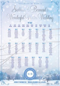 Wonderful Winter Wedding Table Plan