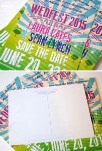 Boho / Fete Wedding Save the Date Postcards