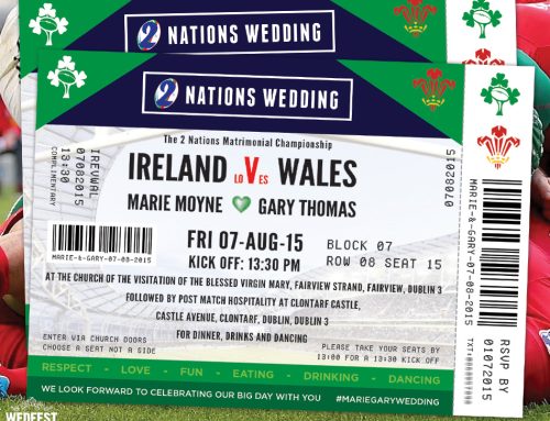 Rugby Ticket Wedding Invitations