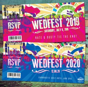 wedfest festival wedding invitations