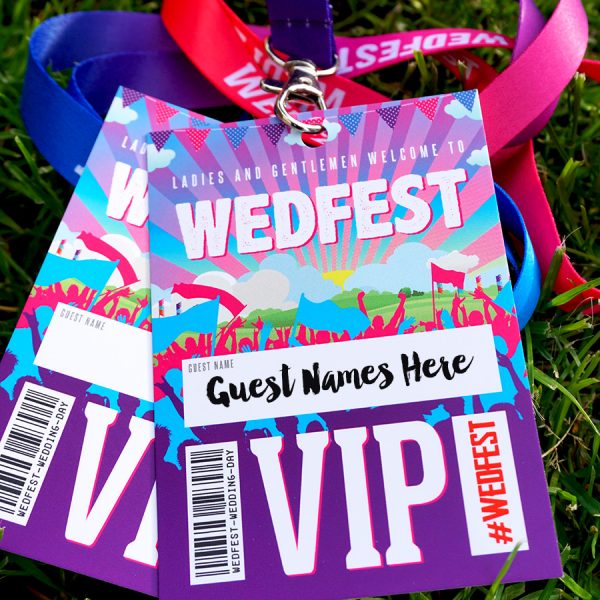 Wedding Lanyards | WEDFEST - Festival Themed Wedding Stationery