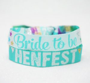 hen fest festival hen party wristband teal bride to be