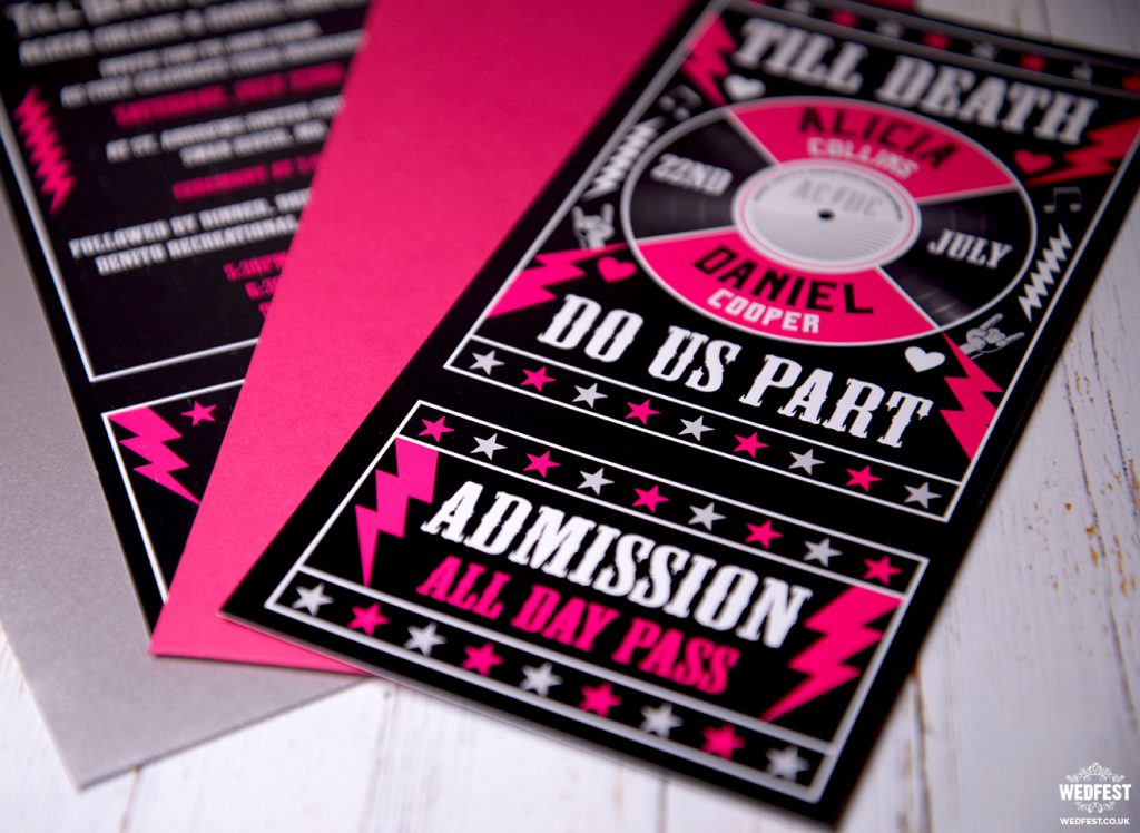 Rock and Roll Wedding Invitations | WEDFEST