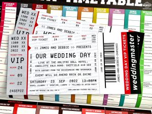 ticketmaster gig ticket wedding invitations