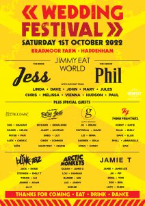 reading leeds festival theme wedding table seating plan