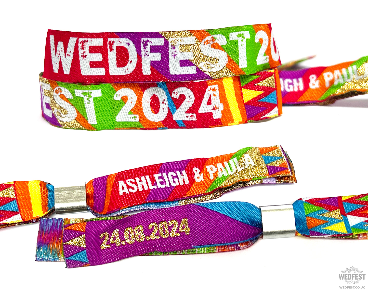 personalised festival wedding wristbands