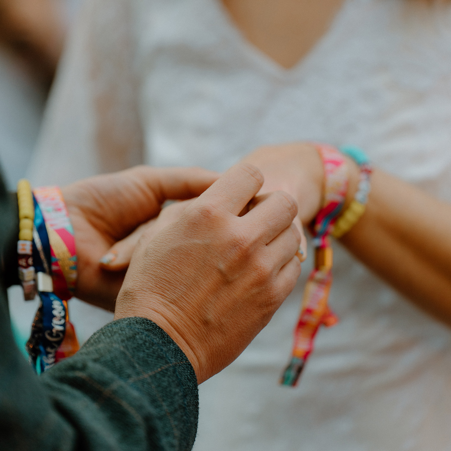 personalised festival wedding wristband favours