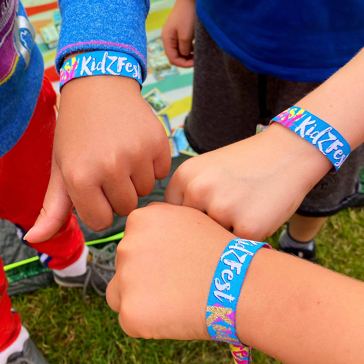 kidzfest kids childrens glasto festival party wristbands